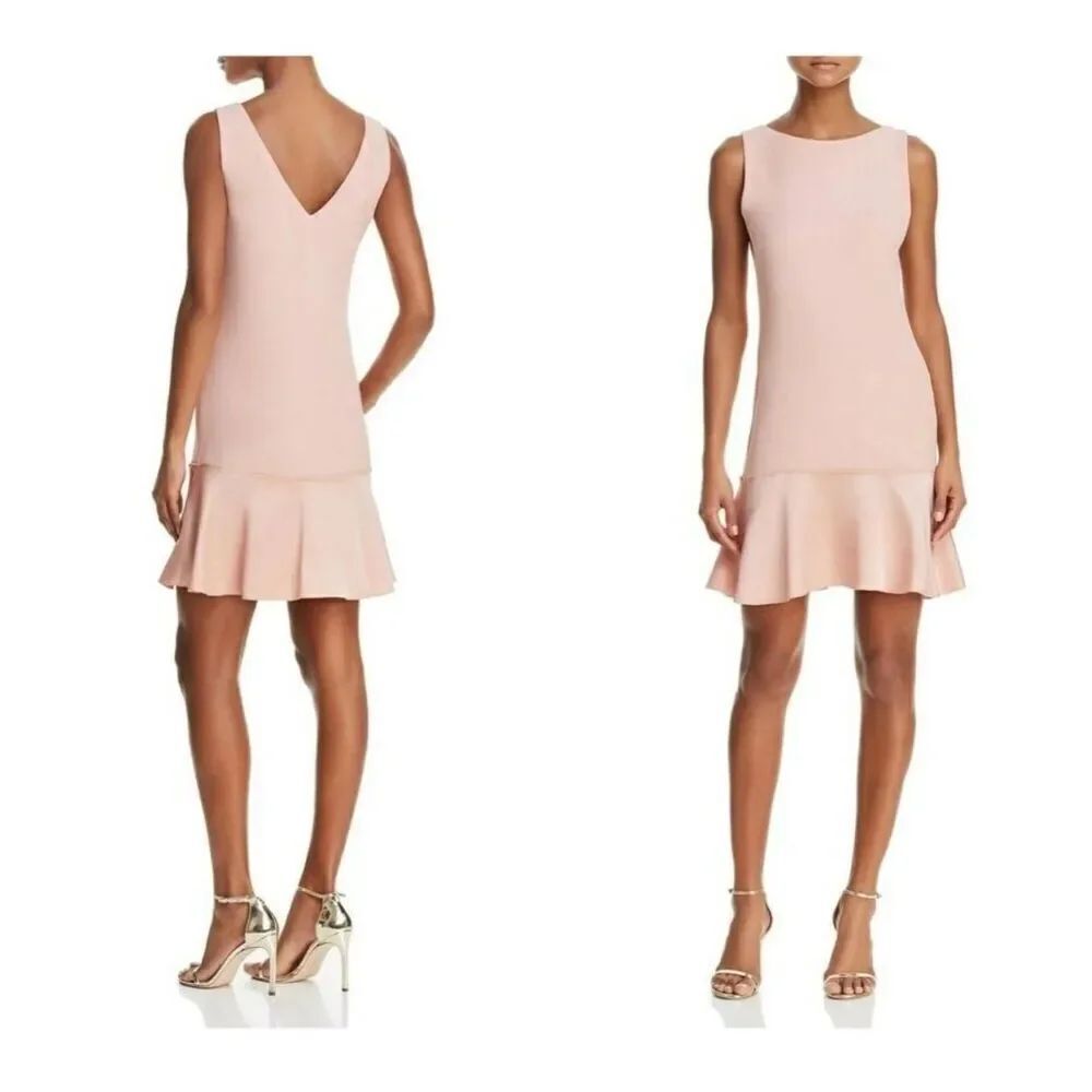 Theory blush pink flirty flare dress size 4 NWT
